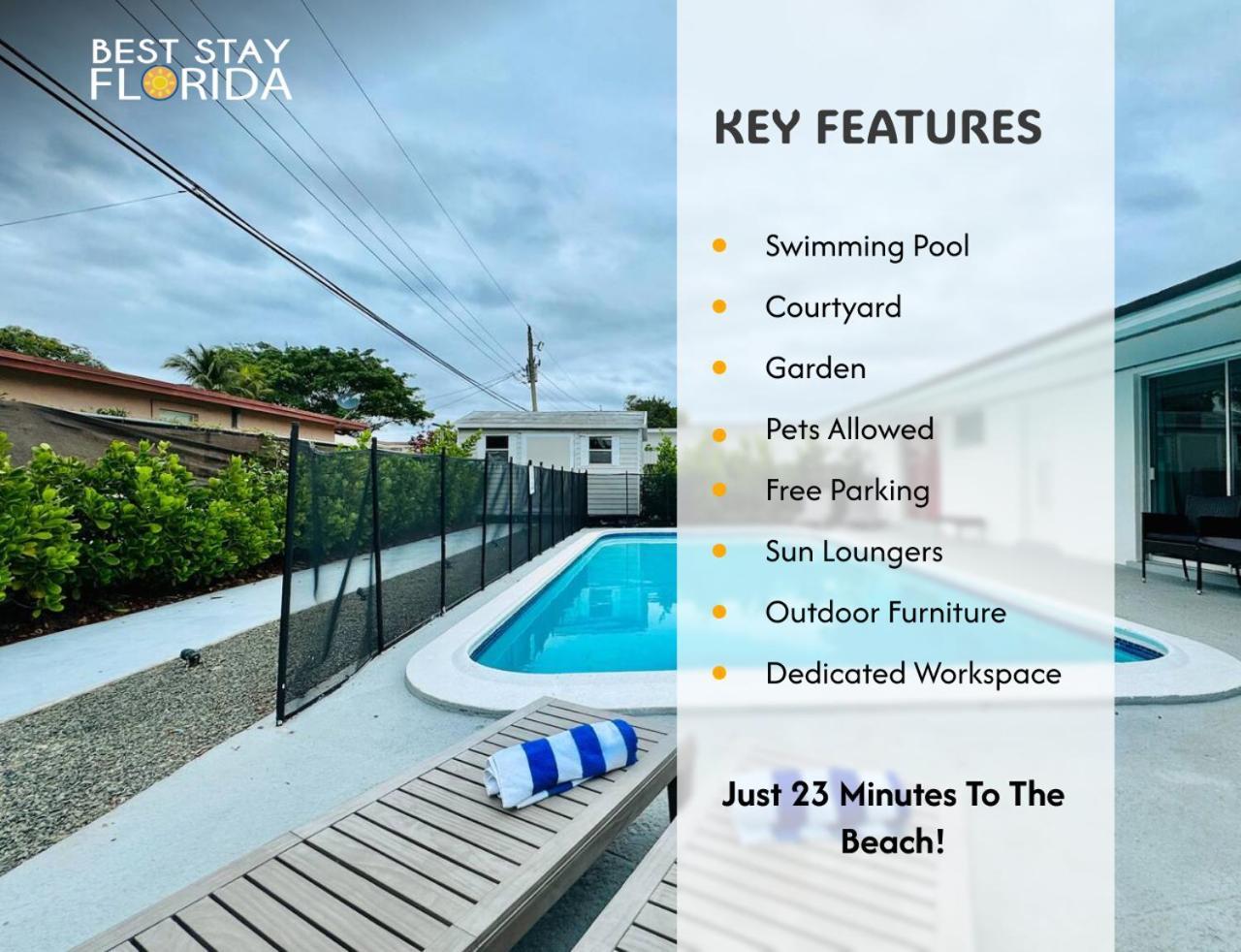 Tropical Villa Pool Courtyard & Garden View Fort Lauderdale Buitenkant foto